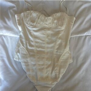 Zara white corset bodysuit